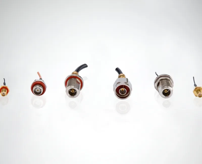 Different RF connector types used with communication cable assemblies Different RF connector types used with communication cable assemblies