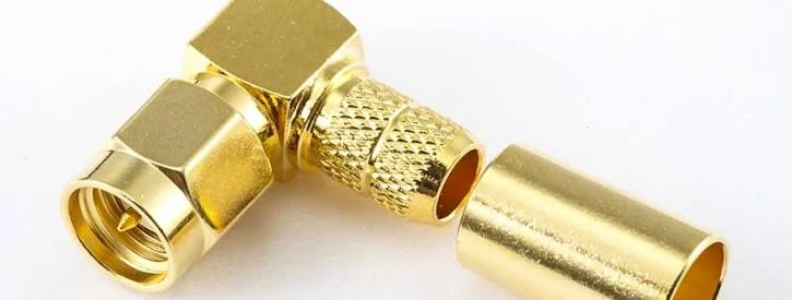 Right angle SMA RF adapter connector for signal interface conversion Right angle SMA RF adapter connector for signal interface conversion