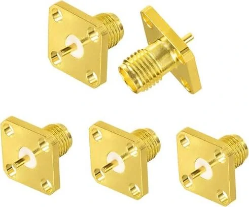 SMA flange panel mount connector for RF equipment interface SMA flange panel mount connector for RF equipment interface