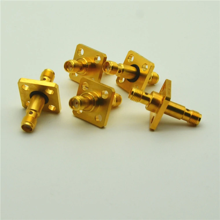 SMA flange RF adapter connector for microwave applications SMA flange RF adapter connector for microwave applications