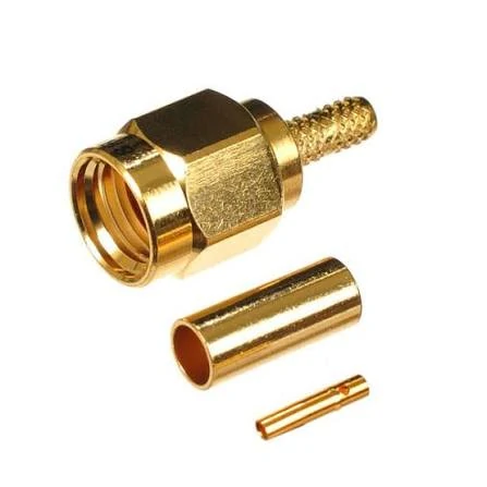 SMA male RF connector cable mount type for coaxial cables SMA male RF connector cable mount type for coaxial cables