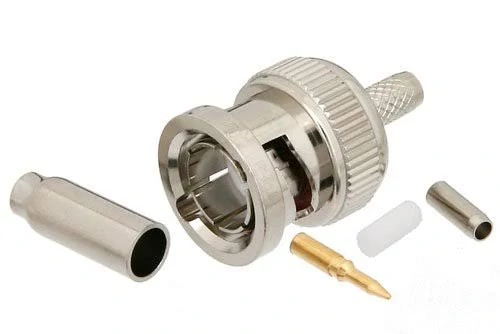SMA to BNC adapter with male and female RF connector interfaces for signal conversion SMA to BNC adapter with male and female RF connector interfaces for signal conversion