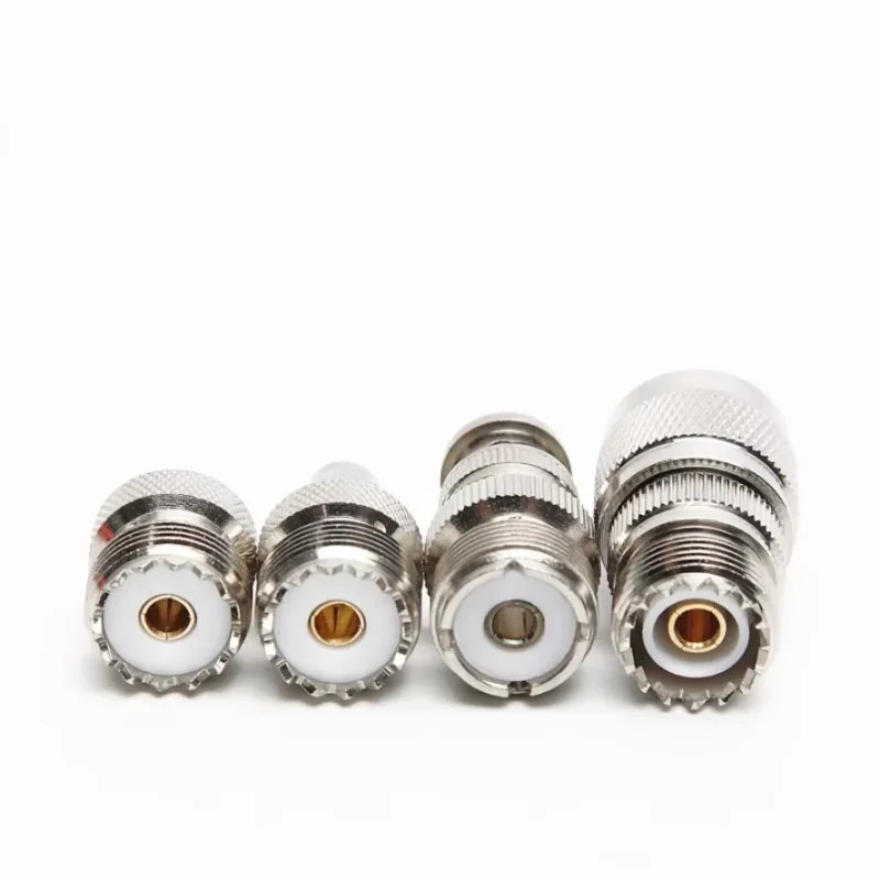 SO239 female and PL259 male UHF connector mating interface for RF antenna systems SO239 female and PL259 male UHF connector mating interface for RF antenna systems