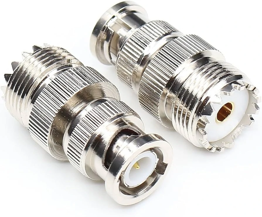 SO239 to BNC RF adapter connector for antenna systems SO239 to BNC RF adapter connector for antenna systems