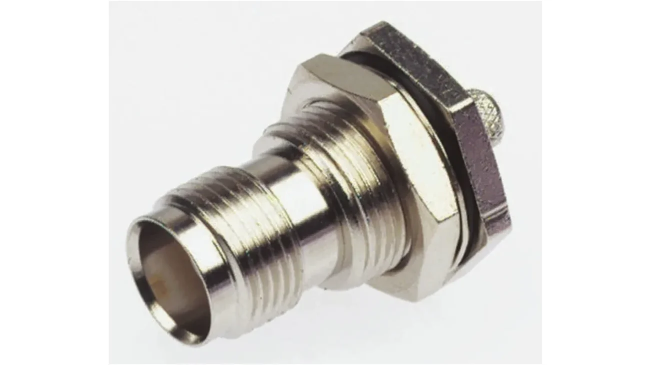 TNC female bulkhead RF connector with threaded mounting structure TNC female bulkhead RF connector with threaded mounting structure