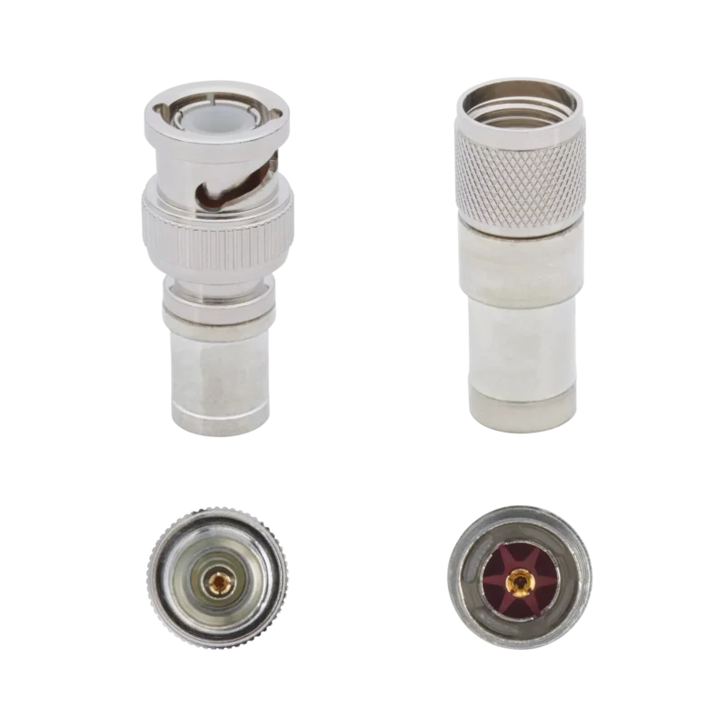 BNC to N Type RF adapter connector for RF testing, cable connection, and measurement equipment BNC to N Type RF adapter connector for RF testing, cable connection, and measurement equipment