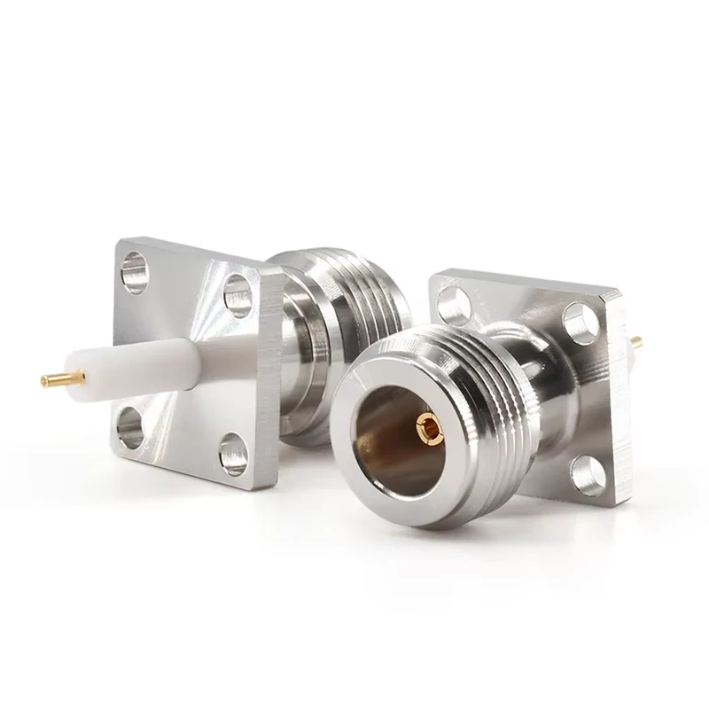 N Type flange mount RF test connector for panel installation and stable measurement connection N Type flange mount RF test connector for panel installation and stable measurement connection