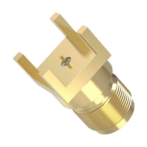 SMA bulkhead jack panel mount connector with threaded RF interface for chassis installation SMA bulkhead jack panel mount connector with threaded RF interface for chassis installation