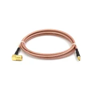 50 Ohm Coaxial Rf Cable Smb Bent Female To Mmcx Male Silver-plated Feeder Mmcx-jsmb-kw1