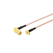 50 Ohm Silver Plated Rf Cable Sma Elbow Male Inner Hole To Mcx Elbow Male Smamcx Extension Feeder1