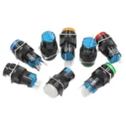 Ab6-a Self-locking 3-pin Power Start Ad16 Button Al6-m Reset 5-pin With Light 16mm Switch La161