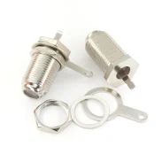 All-copper Rf Converter F Female Seat Welding Plug-in F Type Female Head External Screw Inner Hole Machine Box1