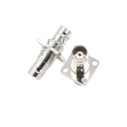 Bnc-kkf Female To Female Straight Connector With Four-hole Flange Fixed Antenna Base Q9-kfk Connector1