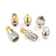 British F male to SMA female F to SMA antenna signal amplifier - JJ-KK test connector adapter