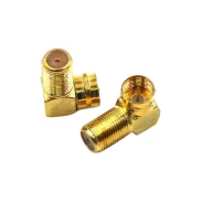 Cable Tv Adapter F Head British Male To F Elbow Female L-shaped Double Reverse Tv Set-top Box Conversion Head1
