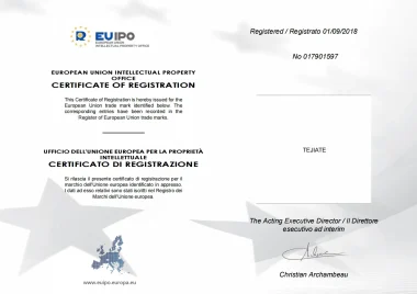 Eu Registration Certificate