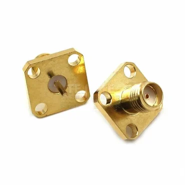 Flange Rf Coaxial Connector Sma-kfd-5 4 Holes Square Copper Body Length 5mm Antenna Connector 1