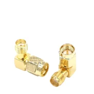 L-type Double Reverse Connector Sma-jkw Curved Male To Female Reverse Polarity Adapter External Screw Inner Hole To Internal Screw Inner Needle1