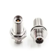 Millimeter Wave Adapter 2.92-kykg High Frequency 2.92mm Female To Female With Waterproof Ring Nut Through The Wall Dc-50g1