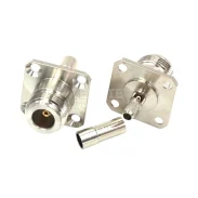 N-kf-3 Rf Connector N-type Open Female 4-hole Flange All-copper Rf Feeder Connector1
