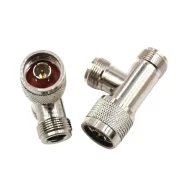 N-kjk Rf Coaxial Connector N-jkk One Male And Two Female Connector T-type N-type Three-way Feeder Adapter1