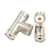 Pure Copper Uhf-kkk Walkie-talkie Adapter M-kkk Muhfsl16-kkk Female Three-way Connector One To Two1
