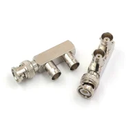 RF Adapter BNCQ9-KJK-KKJ BNC Male to Dual Female Oscilloscope Tee Connector