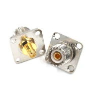 RF Adapter SL16SMA-KKF M Female to SMA Female with 4-hole Flange Fixing 6G