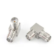 RF Adapter SMA-KWK SMA Female to Female Bend 90 Degree Dual Pass Stainless Steel DC-18G