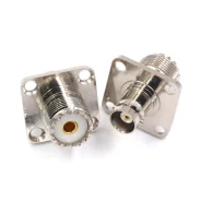 RF Adapter UHF Female to BNC Female UHFBNC-KKF SL16 Four-Hole Flange Fixing