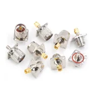 Rf Adapter Nsma-kkf-jkf Waterproof L16 Male And Female To Sma Square Plate Four-hole Flange 2525mm1
