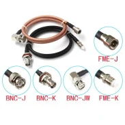 Rf Cable Bnc-j To Fme-jk Male And Female Elbow Male Coaxial Extension Cable Rg58142 Jumper1