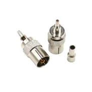 Rf Coaxial Connector Cable Tv Connector Tv-k-1.5 Open Without Wire All Copper Nickel Plated 0-6g1