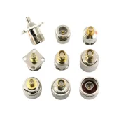 Rf Coaxial Connector N To Sma-kkf 4 Hole Square 17.517.5mmsma Outer Screw Inner Hole To N Female1