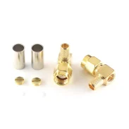 Rf Connector Rpsma-jw-3.0 Bent Male Internal Thread Inner Hole Rg58142 Feeder Connector1