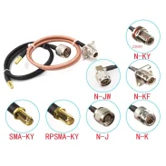Rg58142 Rf Adapter Cable Njkfjw To Sma-k Outer Screw Inner Hole Pin To N Elbow Male 4 Hole Flange1