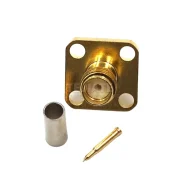 Rp-sma-kf-1.5 Hole Square External Thread Internal Needle Adapter Flange Pressure Feeder Welding Sma Connector1