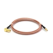 Silver-plated Rf Coaxial Cable Mcx Male To Sma Bent Female Inner Needle Rpsma-kmcx-j Feeder1