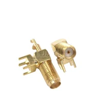 Sma Four-pin Bent-pin Female Socket Connected To 1.13 Wire Sma-kwe External Screw Inner Hole Terminal Horizontal Antenna Socket1