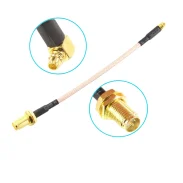 Sma To Mmcx Rf Adapter Extension Cable Curved Male Mmcx-jw To Sma-k Straight Head Outer Screw Inner Needle1