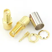 Sma-k-5 Rf Coaxial Terminal 0-6g Outer Screw Inner Hole Without Wire All Copper Gold Plated 50 Ohm1