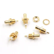 Smb Rf Connector Smb-jy Smb Male Head With Nut Fixed Chassis Panel Design Full Copper Connector1