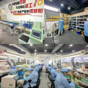 High-tech RF component manufacturing in progress