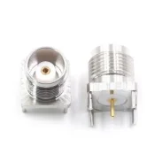 Tnc-ke Tnc-50khd Vertical 50 Ohm Full Copper Tnc Solder Pcb Panel Socket Tnc Panel Connector1