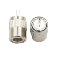 Uhf-j-7 2-piece Set Silver M Male Connector For Car Platform Sl16 Male Connector 50-7 Line Full Copper Silver M Connector1